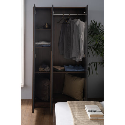 MANDO 3 Door Wardrobe - Black