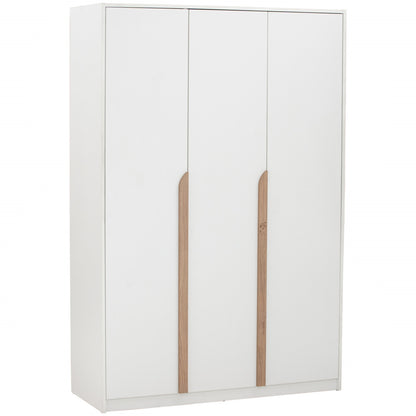 MANDO 3 Door Wardrobe - White (1200L)