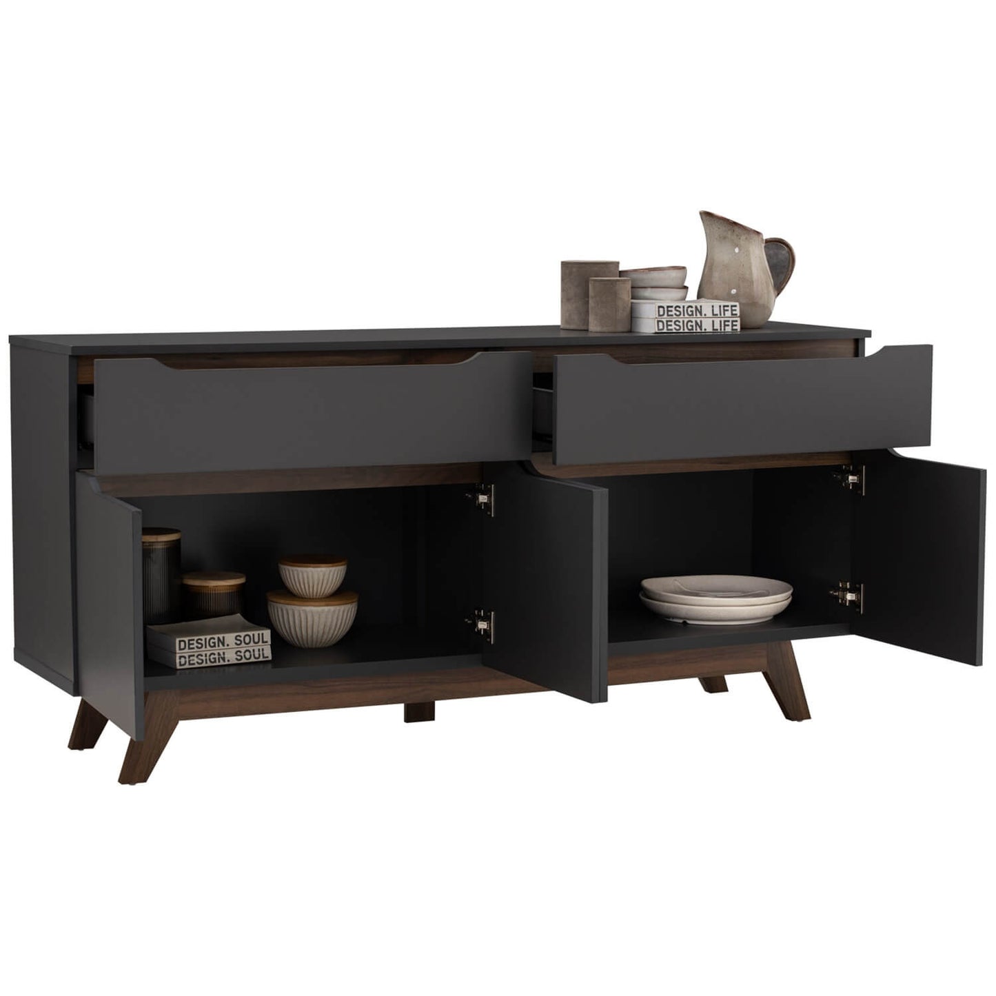 MANDO Sideboard - Black (1600L)