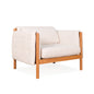 MIKA 1 Seater Sofa - Light Walnut