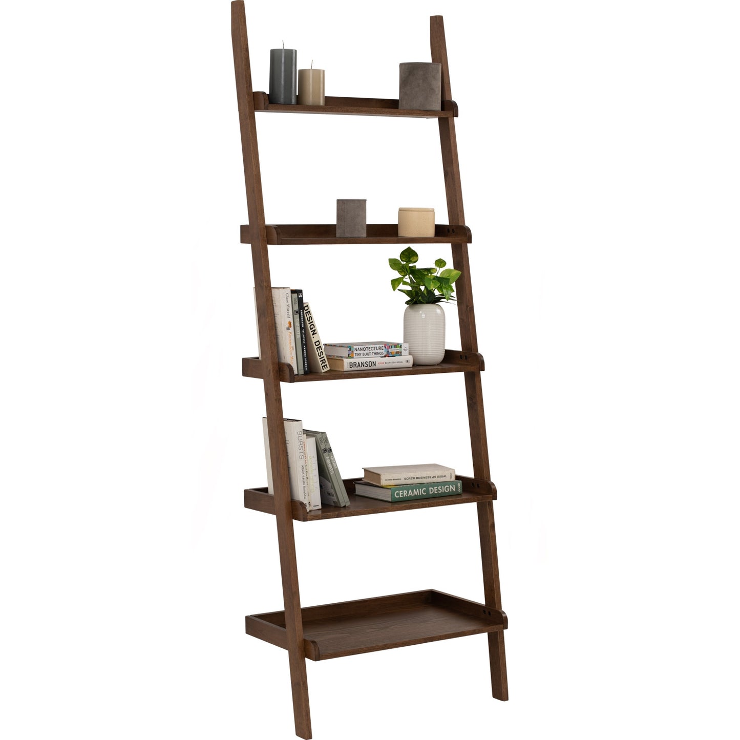 MILT Leaning Bookcase - Cocoa