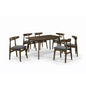 Dining Set ( 1 Mitti Table + 6 Neo Chair ) - Walnut