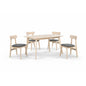 Dining Set ( 1 Mitti Table + 4 Tenza Chair ) - White Wash
