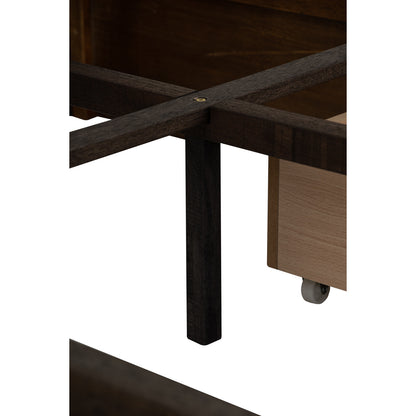 MOLA Bedframe With Storage - Cocoa, Anthracite (Queen Size)
