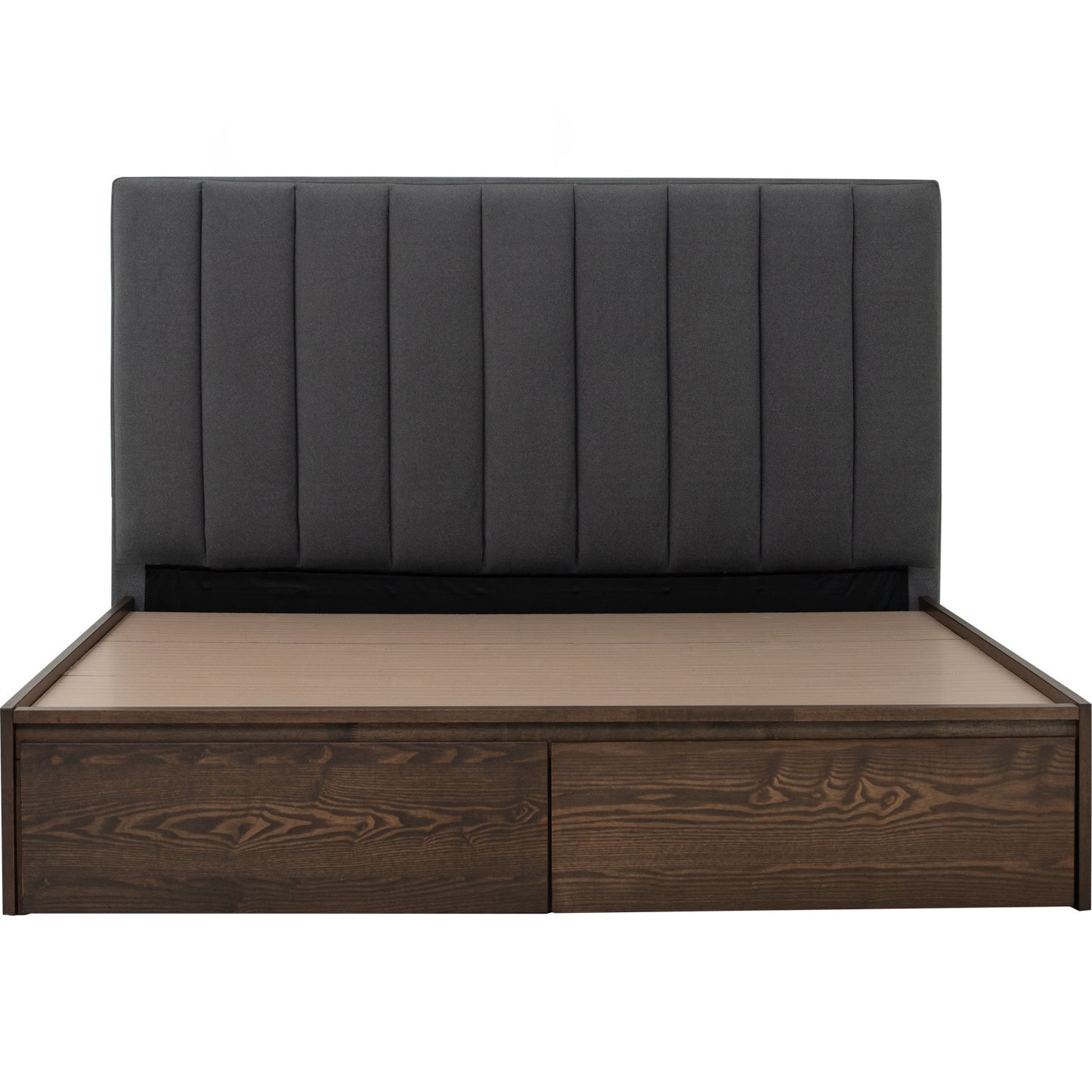 MOLA Bedframe With Storage - Cocoa, Dark Grey (Queen Size)(Pets Friendly Fabric)