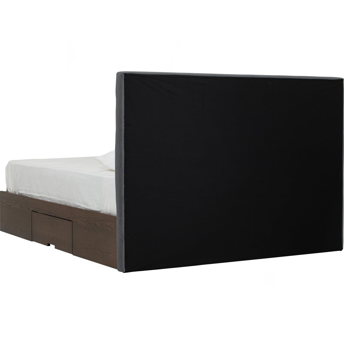 MOLA Bedframe With Storage - Cocoa, Dark Grey (Queen Size)(Pets Friendly Fabric)