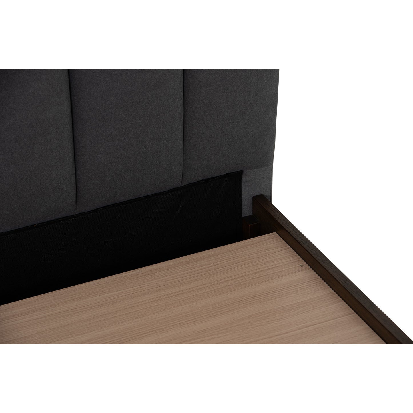 MOLA Bedframe With Storage - Cocoa, Dark Grey (Queen Size)(Pets Friendly Fabric)