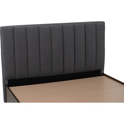 MOLA Bedframe With Storage - Cocoa, Dark Grey (Queen Size)(Pets Friendly Fabric)