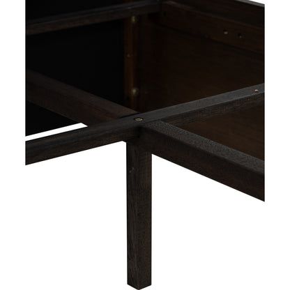 MOLA Bedframe With Storage - Cocoa, Dark Grey (Queen Size)(Pets Friendly Fabric)