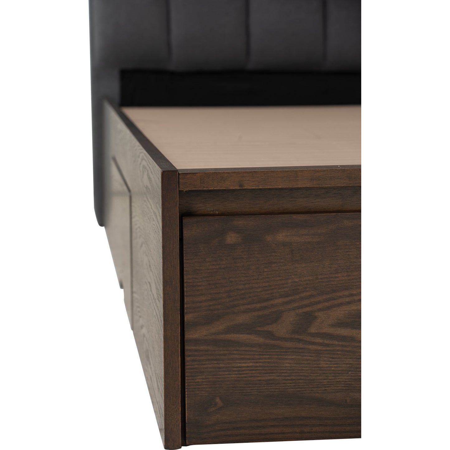 MOLA Bedframe With Storage - Cocoa, Dark Grey (Queen Size)(Pets Friendly Fabric)