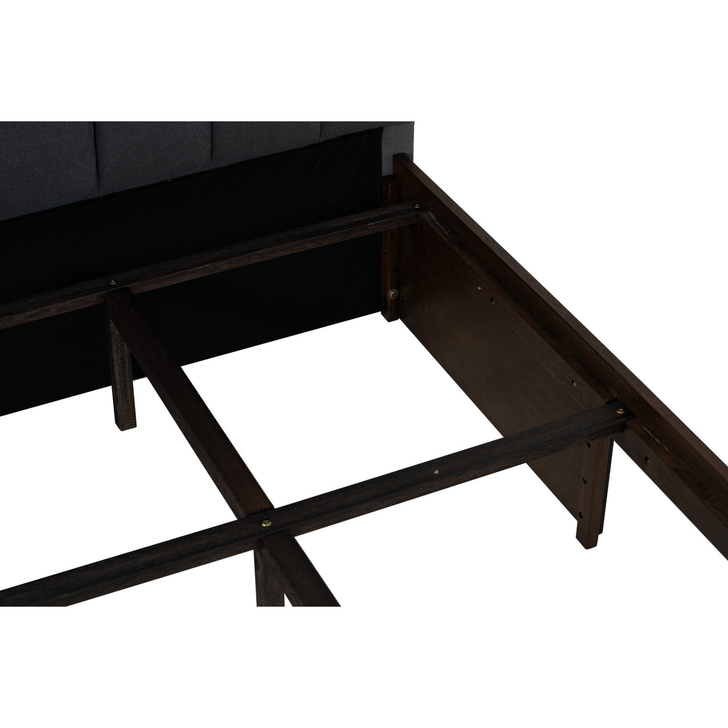 MOLA Bedframe With Storage - Cocoa, Dark Grey (Queen Size)(Pets Friendly Fabric)