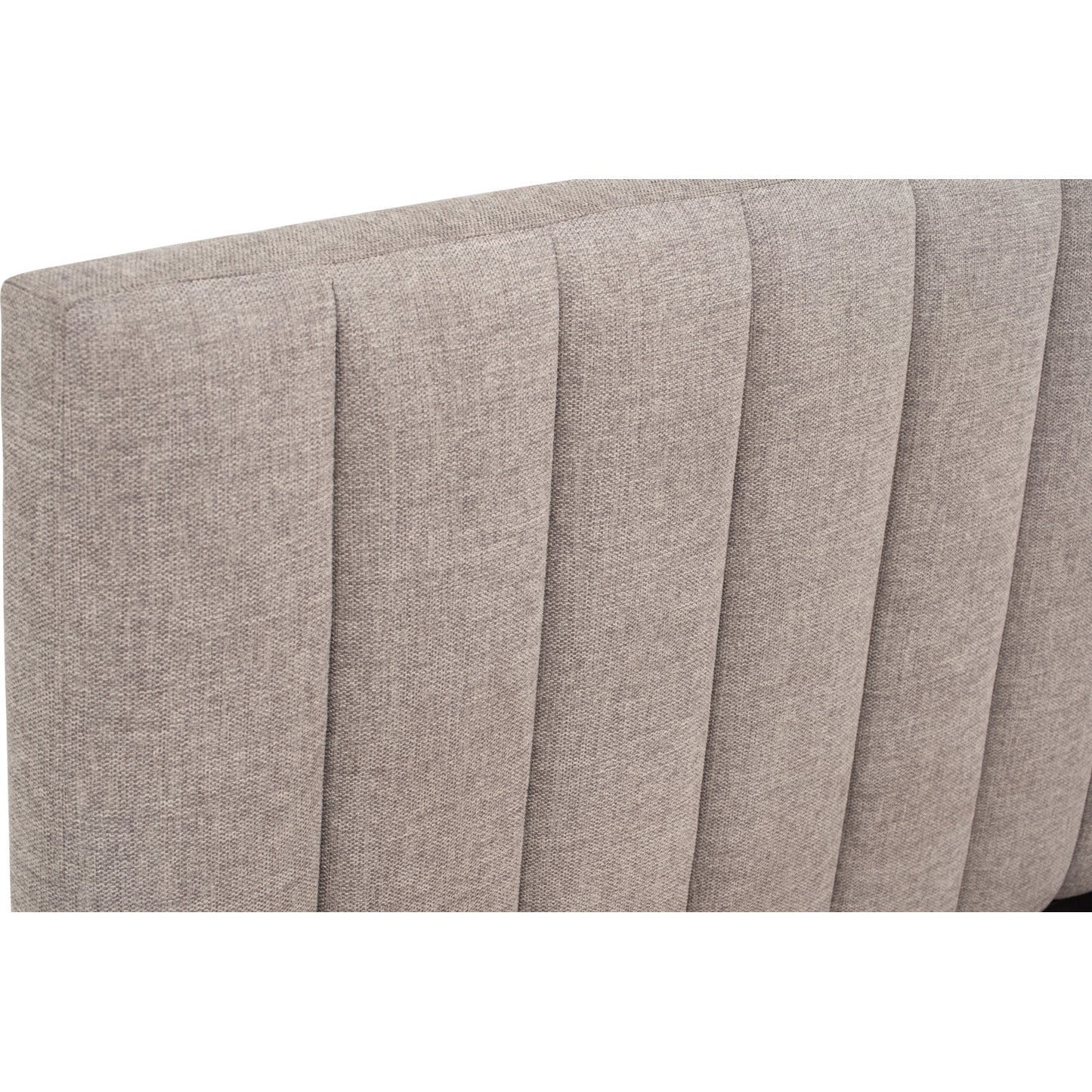 MOLA Bedframe With Storage - Natural, Grey (Queen Size)