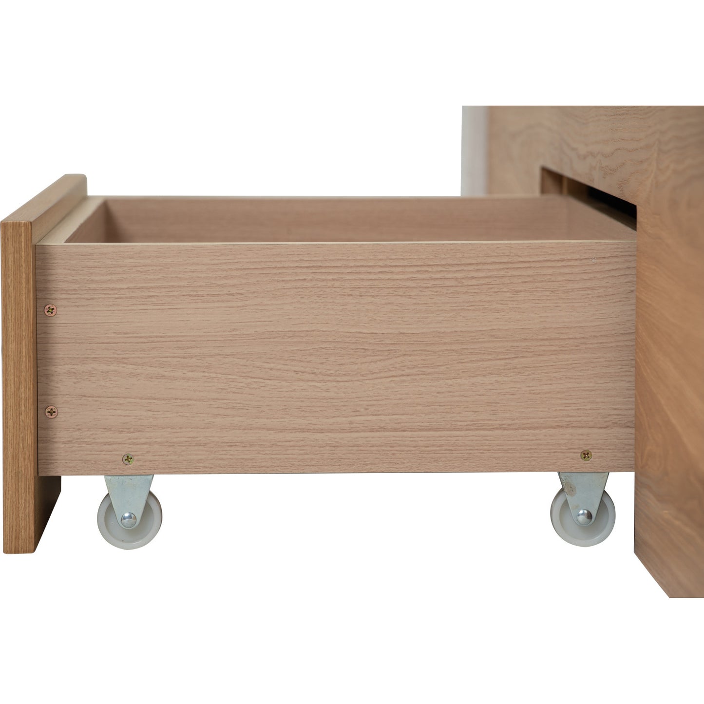 MOLA Bedframe With Storage - Natural, Grey (Queen Size)(Pets Friendly Fabric)