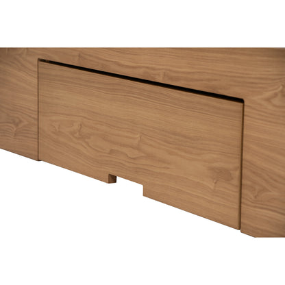 MOLA Bedframe With Storage - Natural, Grey (Queen Size)(Pets Friendly Fabric)