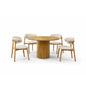 Dining Set ( 1 Mola Round Table + 4 Nessa Chair ) - Beech