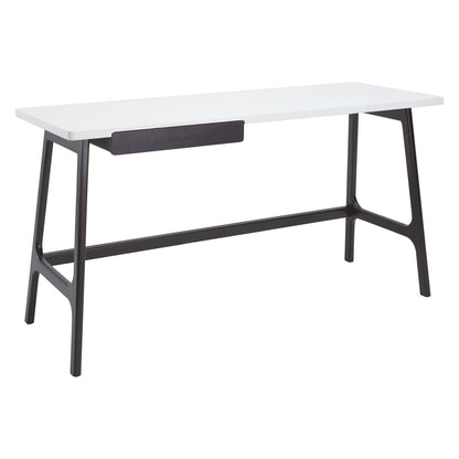MOREY Desk - Black Leg, White Top