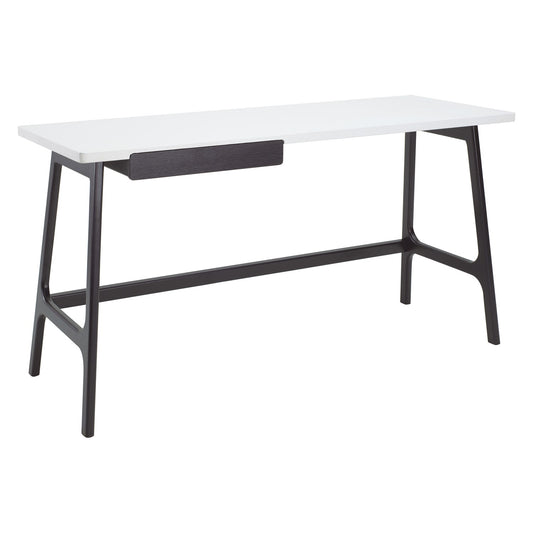 MOREY Desk - Black Leg, White Top