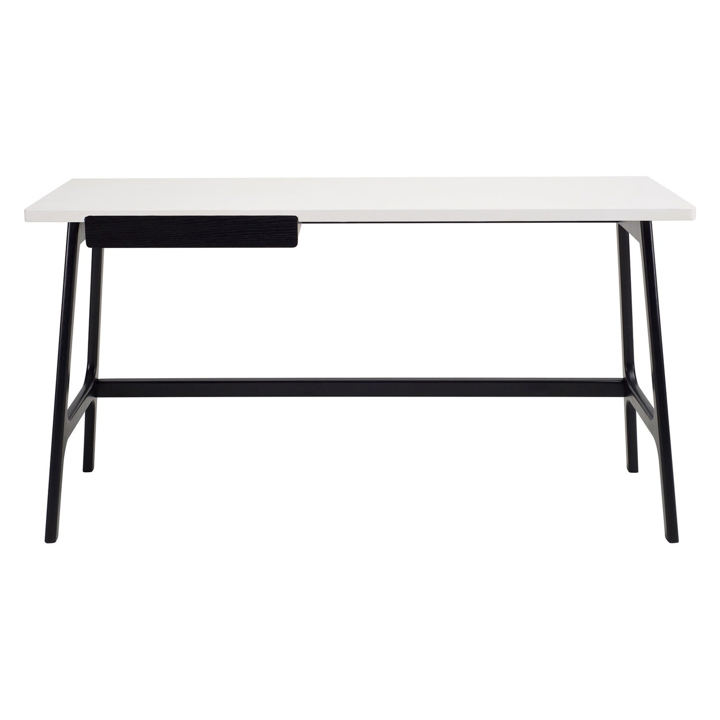 MOREY Desk - Black Leg, White Top