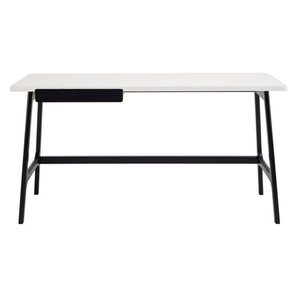 MOREY Desk - Black Leg, White Top