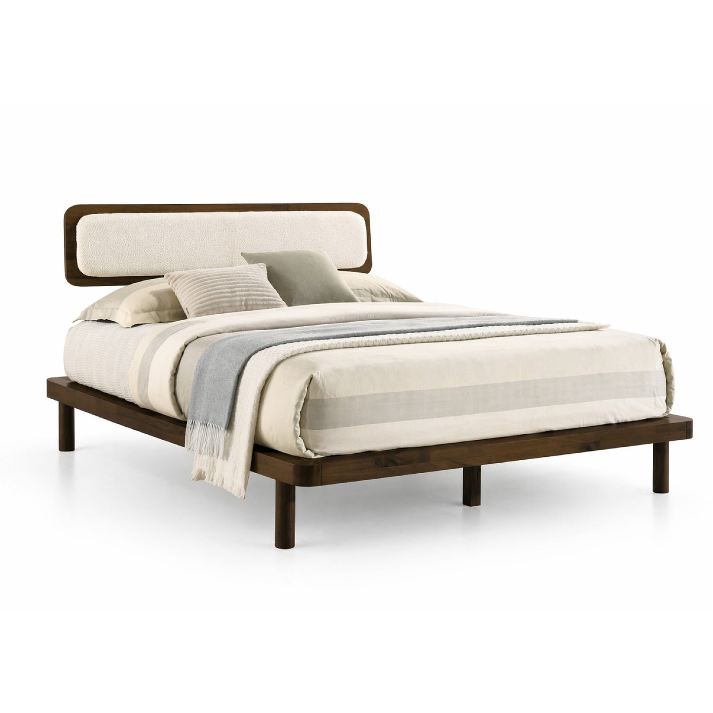 MORIKO Bedframe - Walnut (Single / Super Single / Queen / King Size)