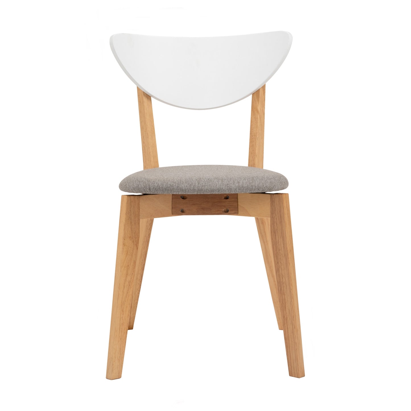 NAIDA Dining Chair - Natural Frame, Grey Seat