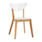 NAIDA Dining Chair - Natural Frame, White Seat