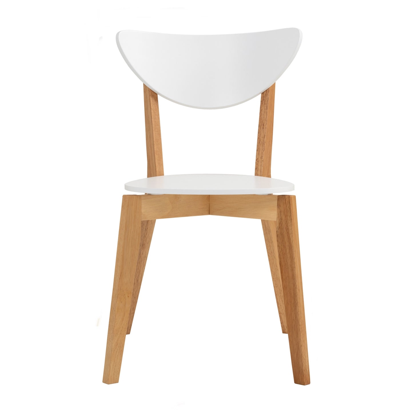 NAIDA Dining Chair - Natural Frame, White Seat