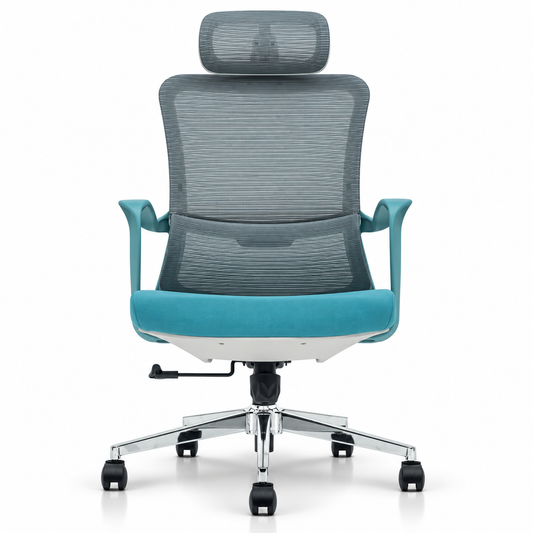 NTT 155-HB ANTEROS Office Chair - White Blue