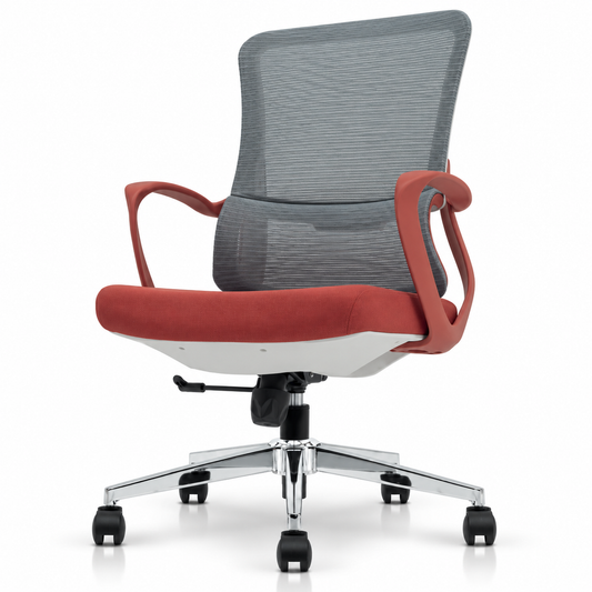 NTT 156-MB ANTEROS Office Chair - White Red