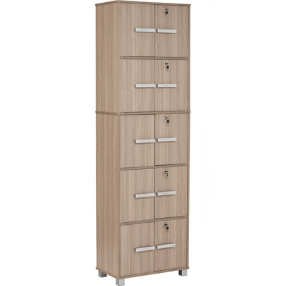 NAOMI 10 Door Storage Box With Lock - Ebonnese