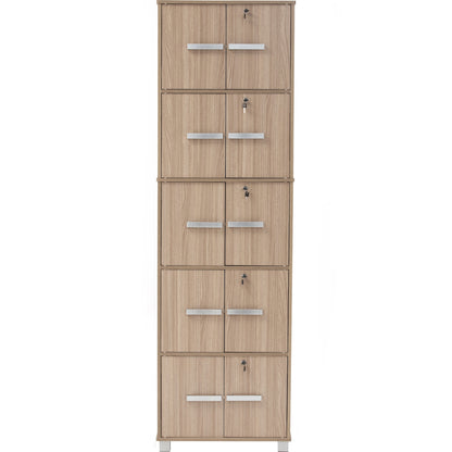 NAOMI 10 Door Storage Box With Lock - Ebonnese