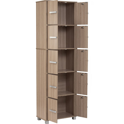 NAOMI 10 Door Storage Box With Lock - Ebonnese