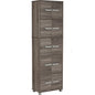 NAOMI 10 Door Storage Box With Lock - Sonoma Dark