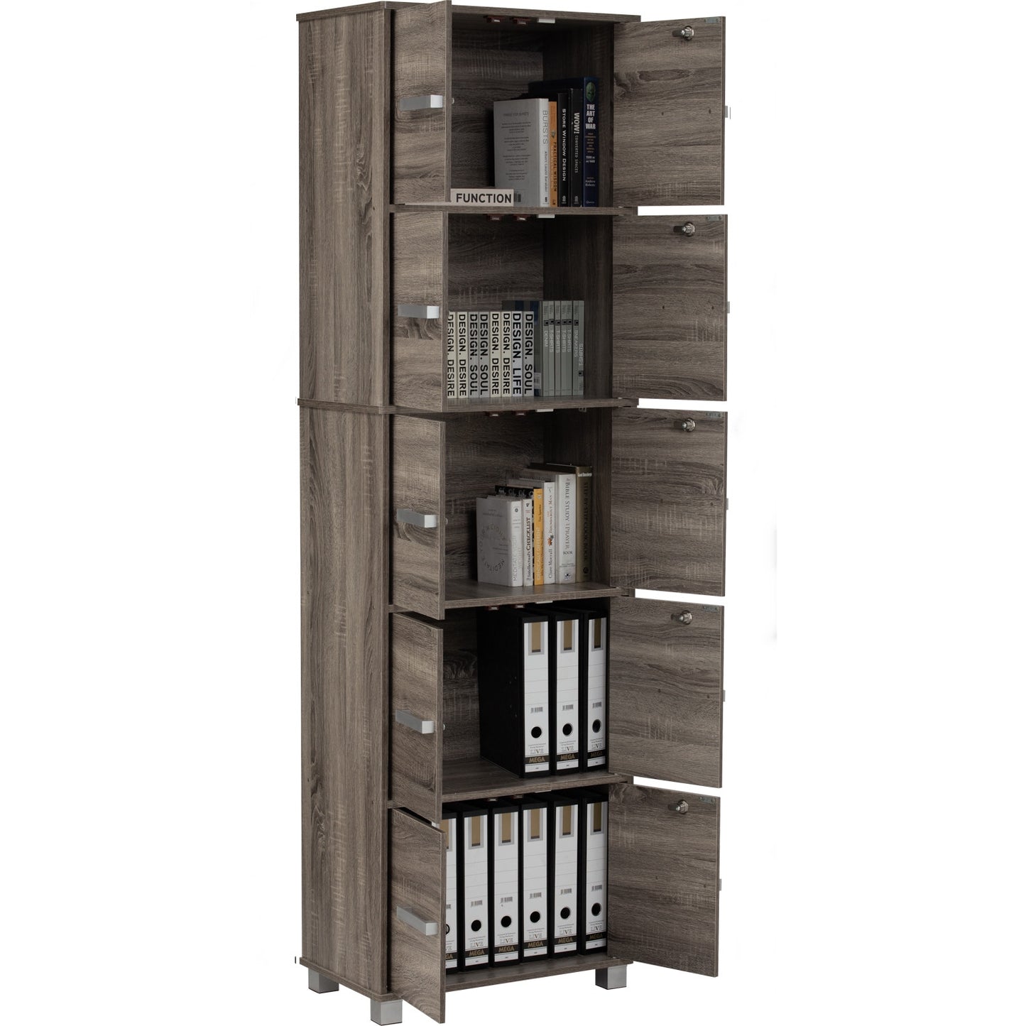NAOMI 10 Door Storage Box With Lock - Sonoma Dark