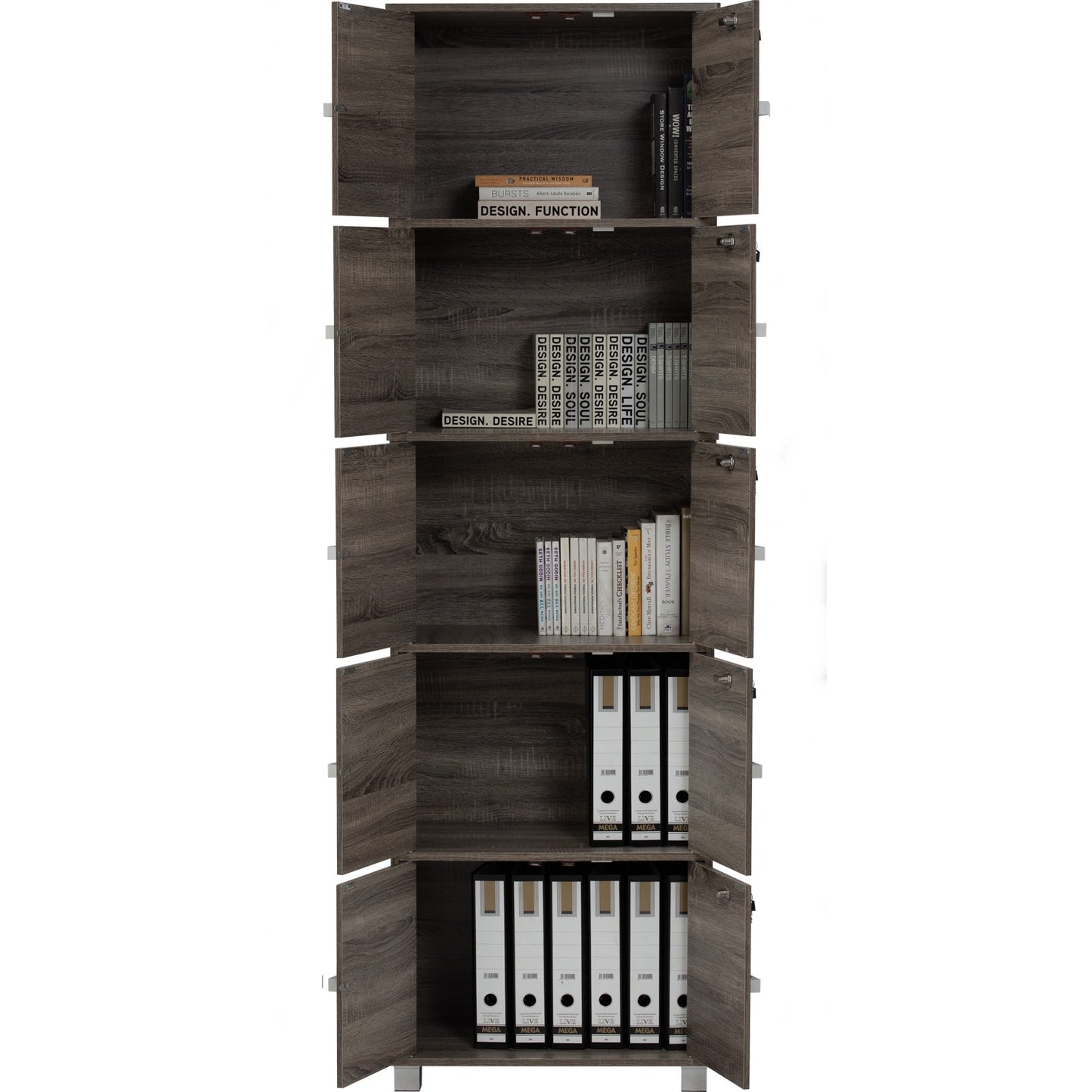 NAOMI 10 Door Storage Box With Lock - Sonoma Dark