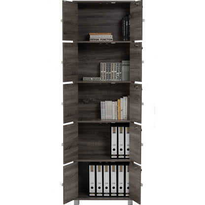 NAOMI 10 Door Storage Box With Lock - Sonoma Dark