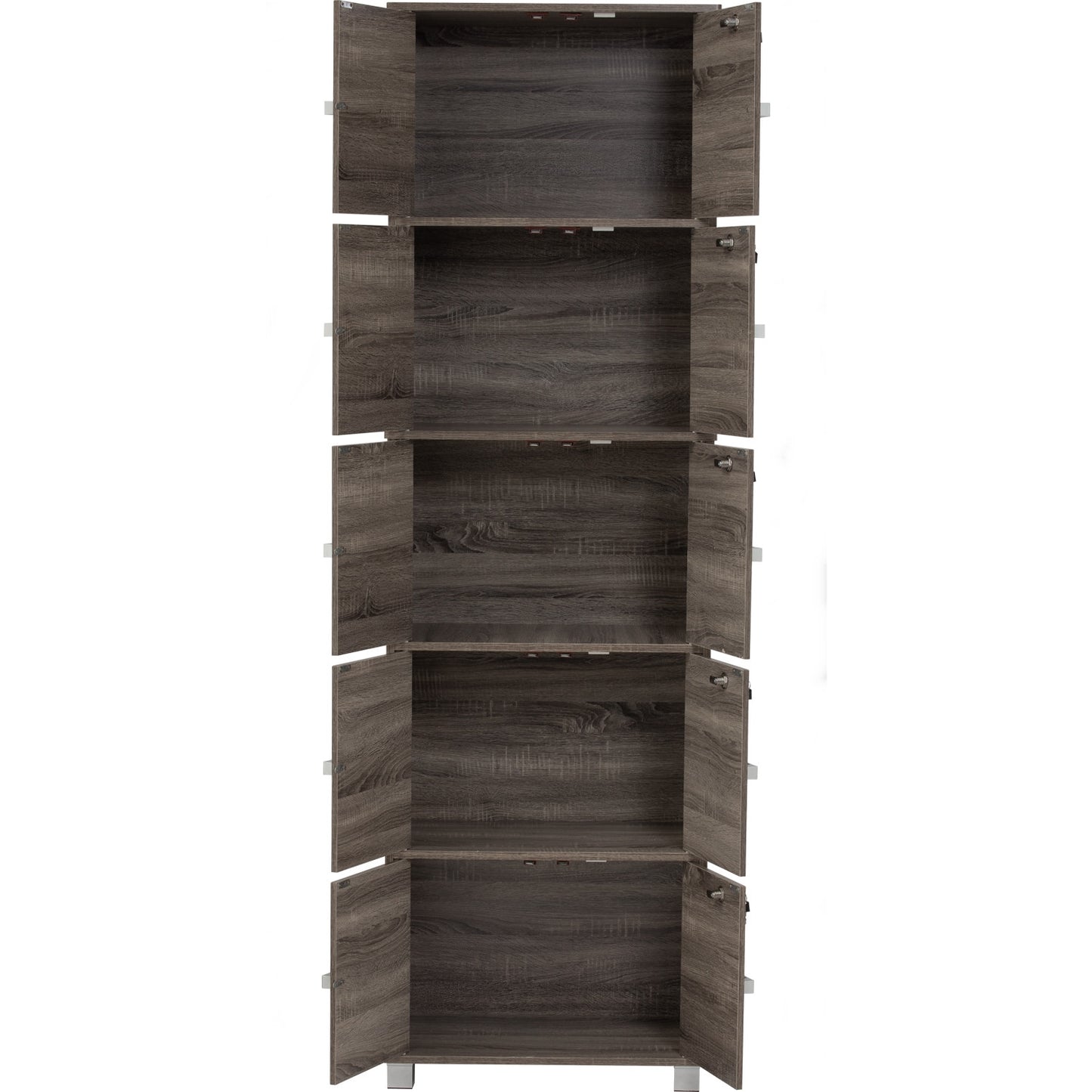 NAOMI 10 Door Storage Box With Lock - Sonoma Dark