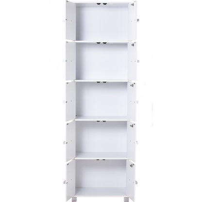 NAOMI 10 Door Storage Box With Lock - White