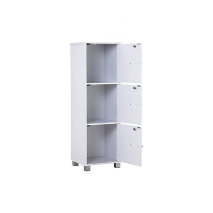 NAOMI 3 Door Storage Box With Lock - White