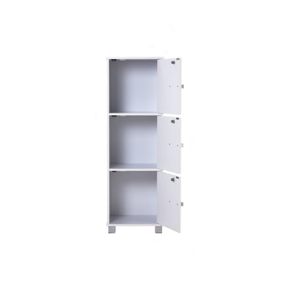 NAOMI 3 Door Storage Box With Lock - White
