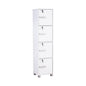 NAOMI 4 Door Storage Box With Lock - White
