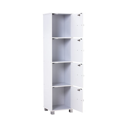 NAOMI 4 Door Storage Box With Lock - White