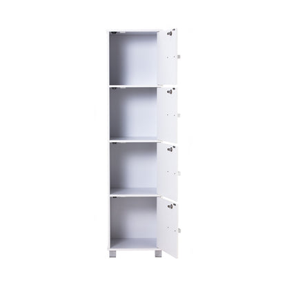 NAOMI 4 Door Storage Box With Lock - White