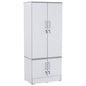 NAOMI 4 Door Wardrobe - White