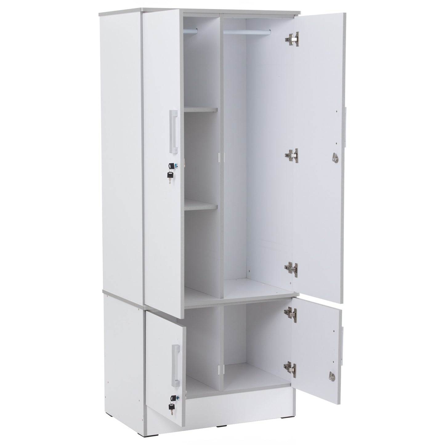 NAOMI 4 Door Wardrobe - White