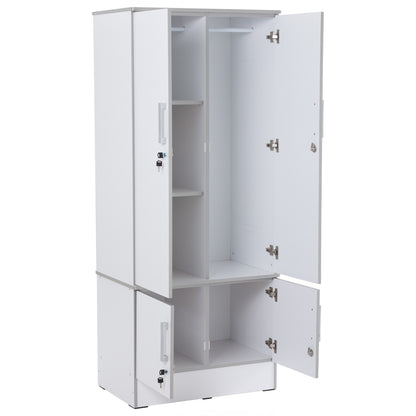NAOMI 4 Door Wardrobe - White