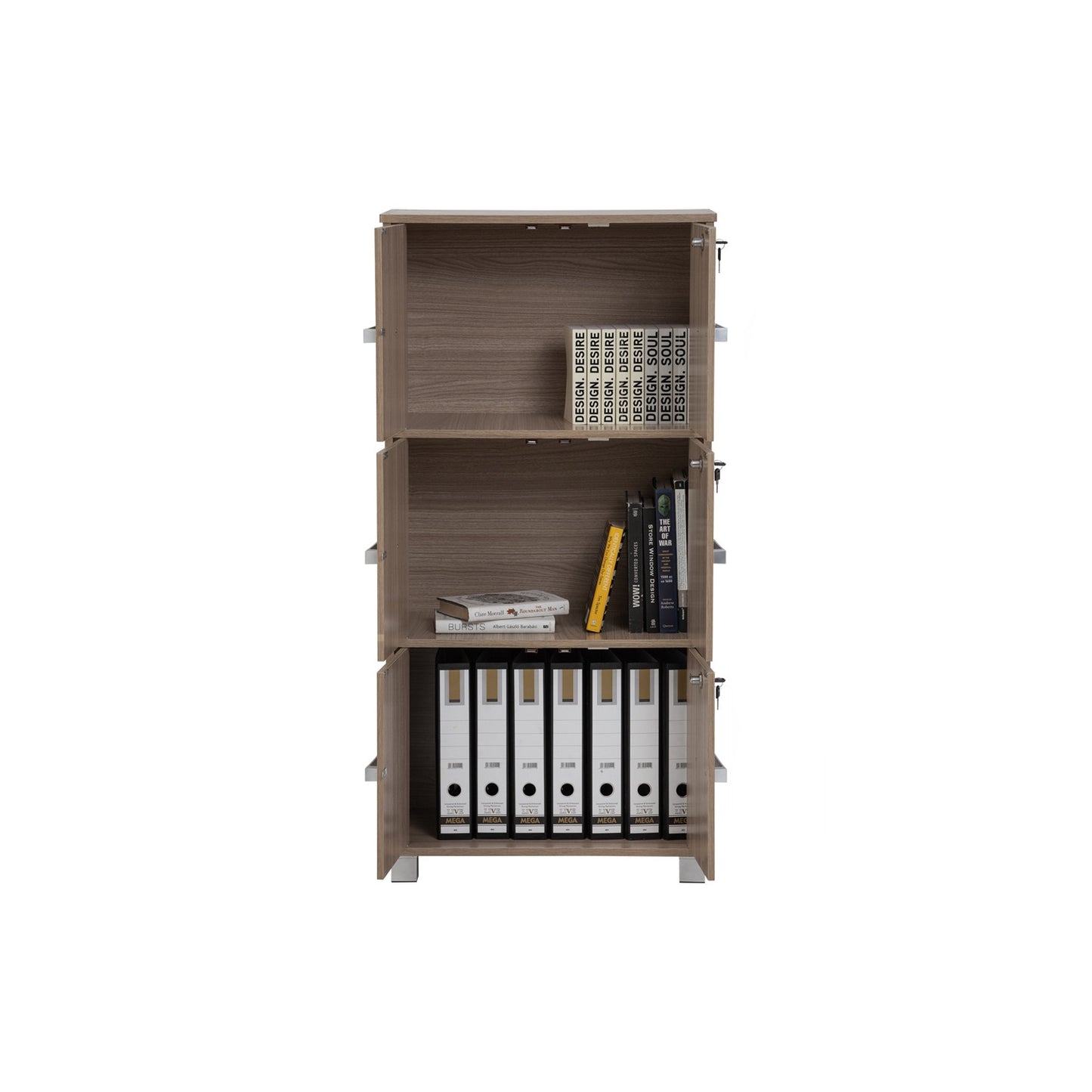 NAOMI 6 Door Storage Box With Lock - Ebonnese