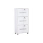 NAOMI 6 Door Storage Box With Lock - White