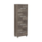 NAOMI 8 Door Storage Box With Lock - Sonoma Dark