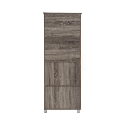 NAOMI 8 Door Storage Box With Lock - Sonoma Dark